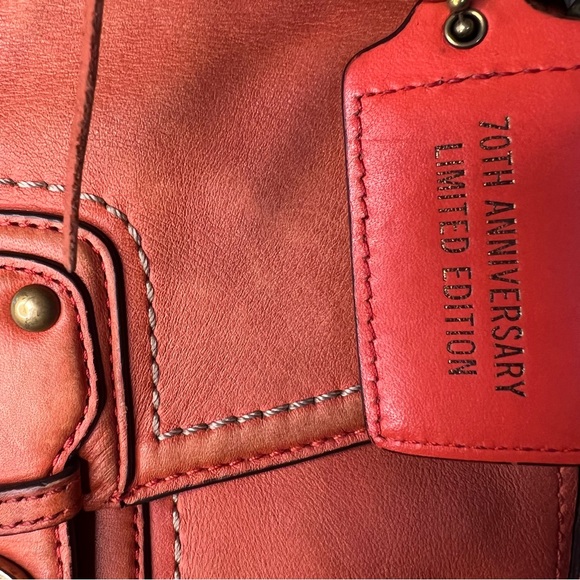Coach orange Limited Edition 70th anniversary Willis Satchel Crossbody Purse - Picture 7 of 10